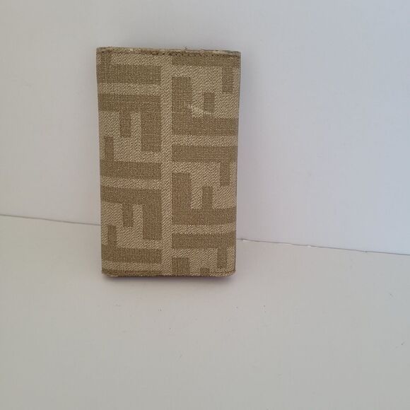 Fendi 6 Ganci Pu/Kaki Zucca Key Case Wallet Hooks Canvas Leather Wallet Folding - Picture 2 of 11